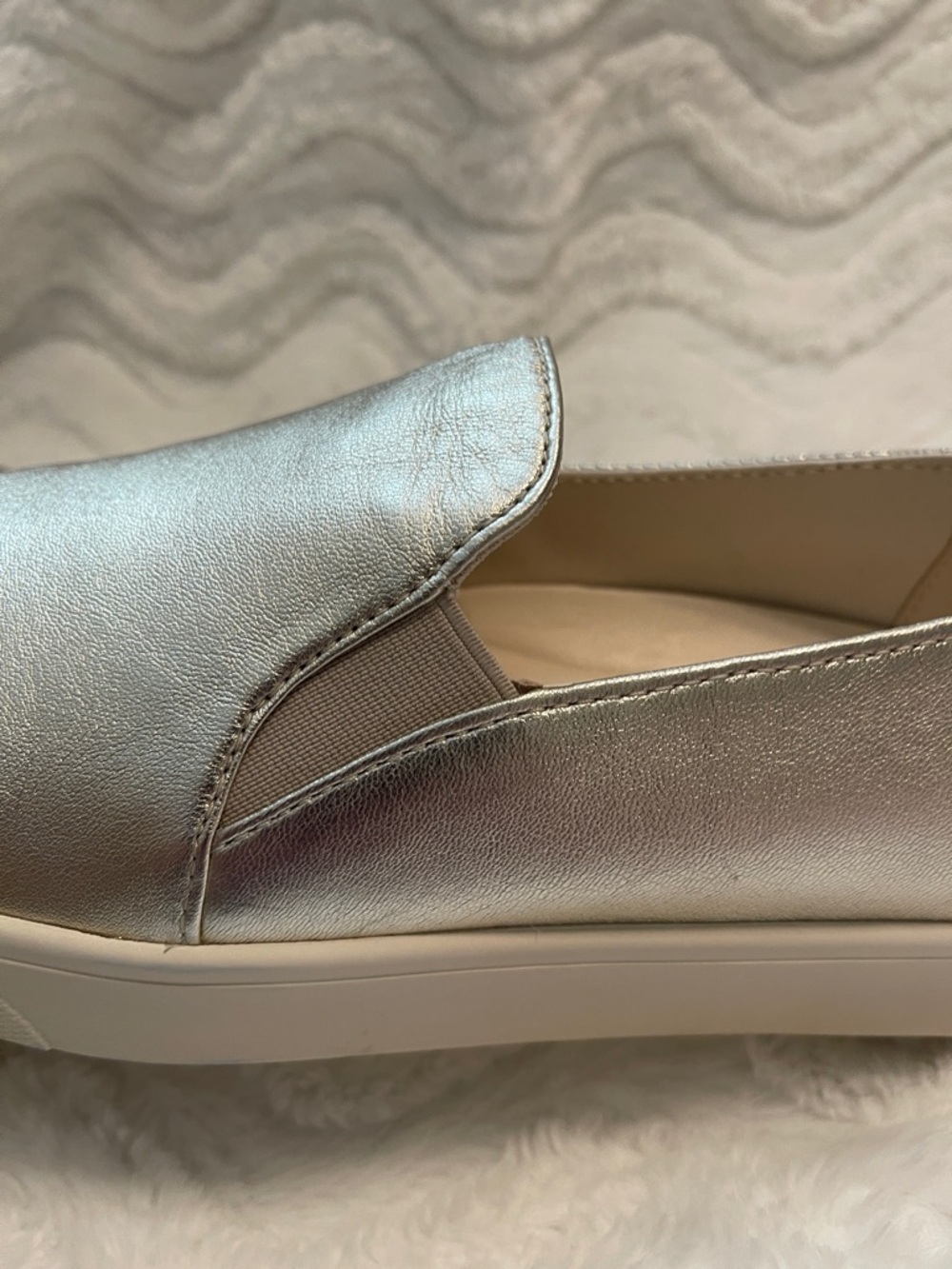 Cole Haan Gold Leather Slip-On Sneakers - Picture 5 of 16